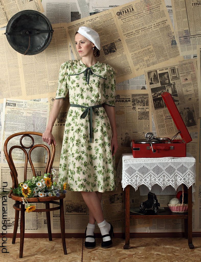 Платье в стиле 40-х