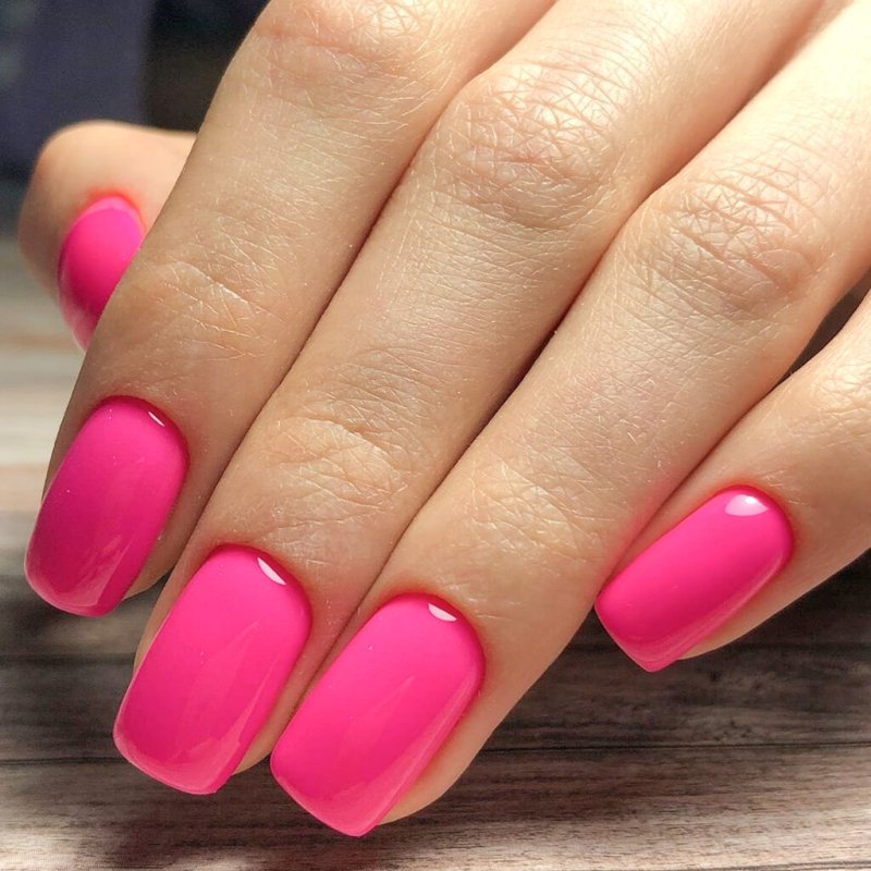 Ногти Кислотно Розовые Дизайн