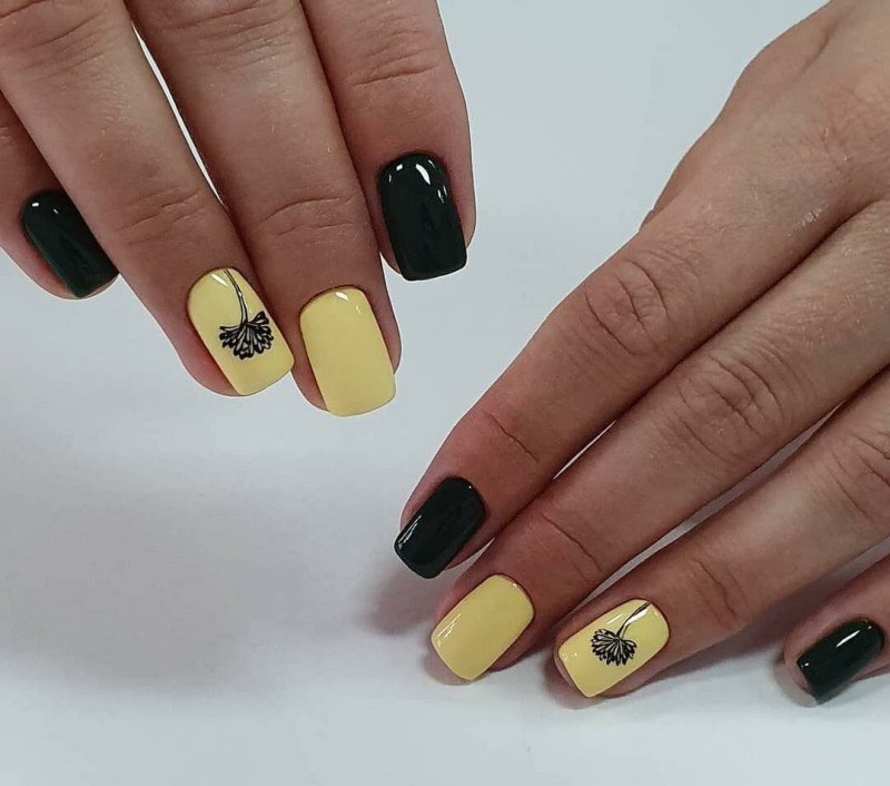 Красивые ногти желтого цвета