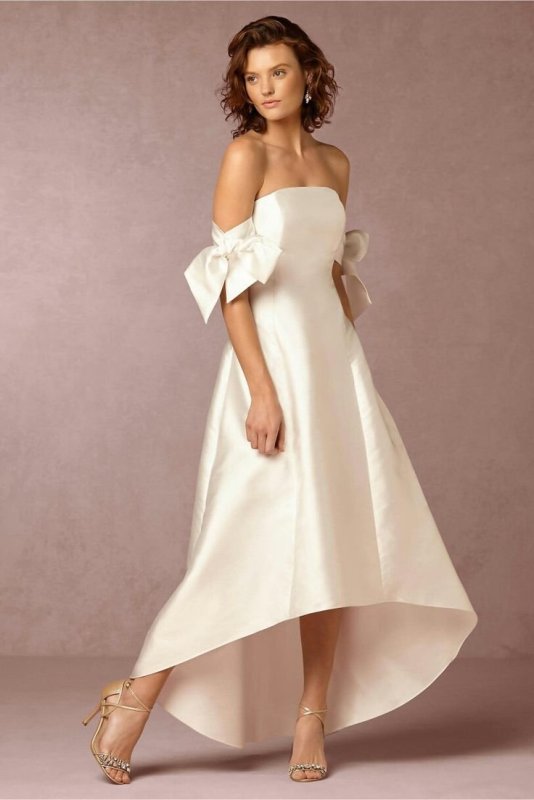 Винтажное свадебное платье короткое