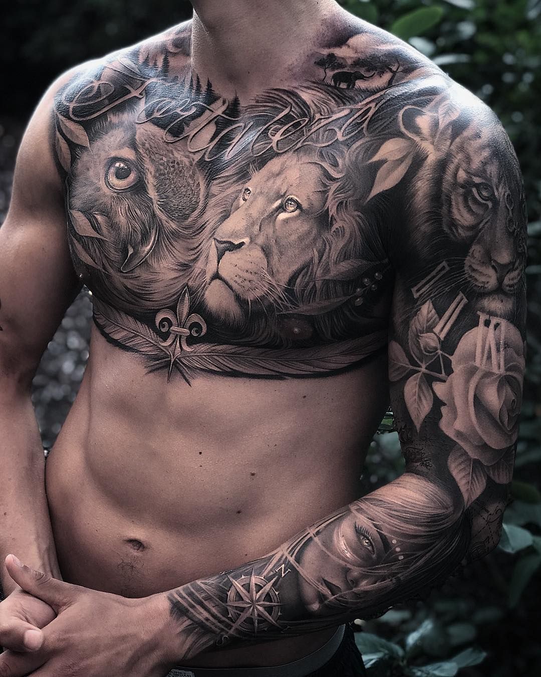 идеи для татуировок для мужчин на груди фото 107