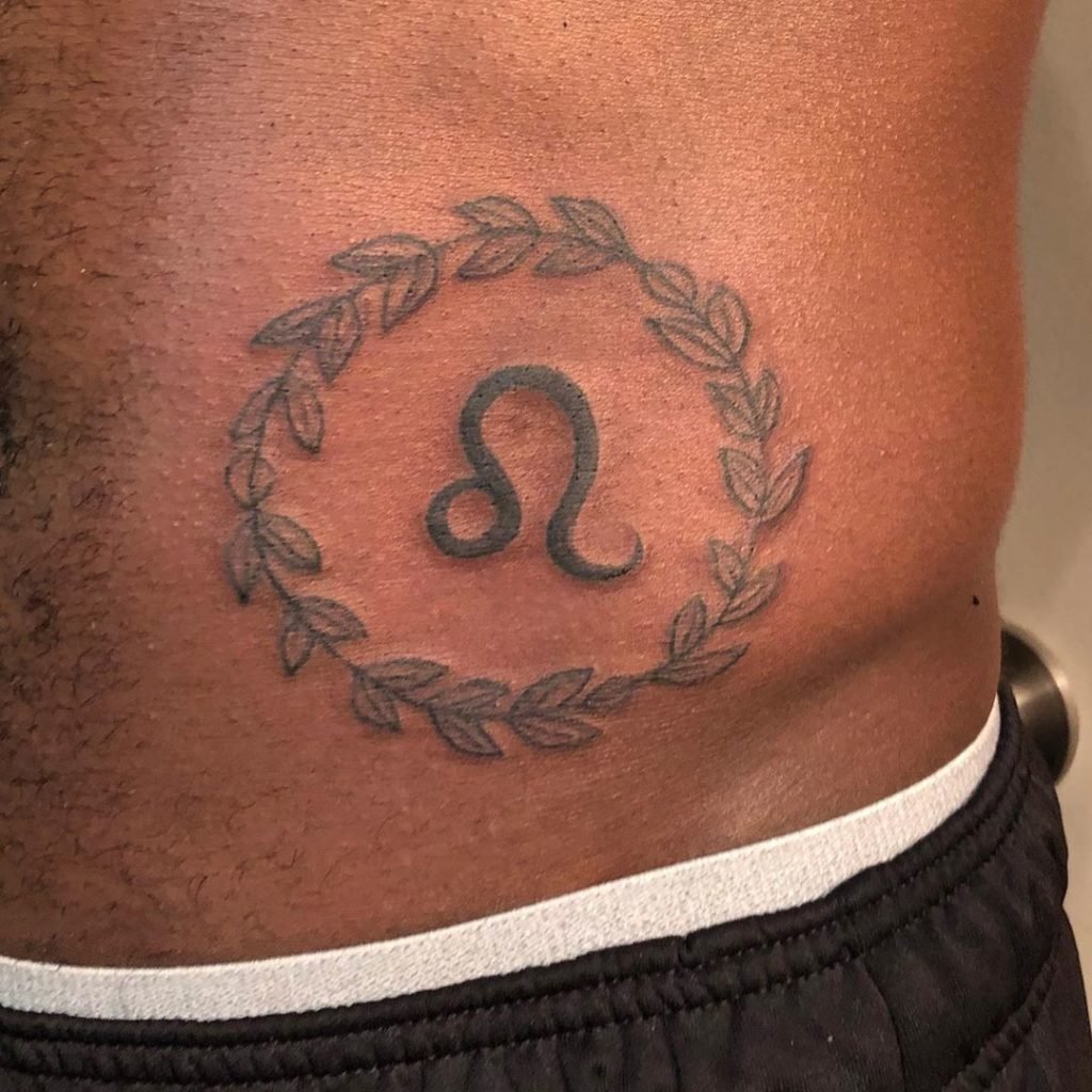Татуировка знак зодиака Лев