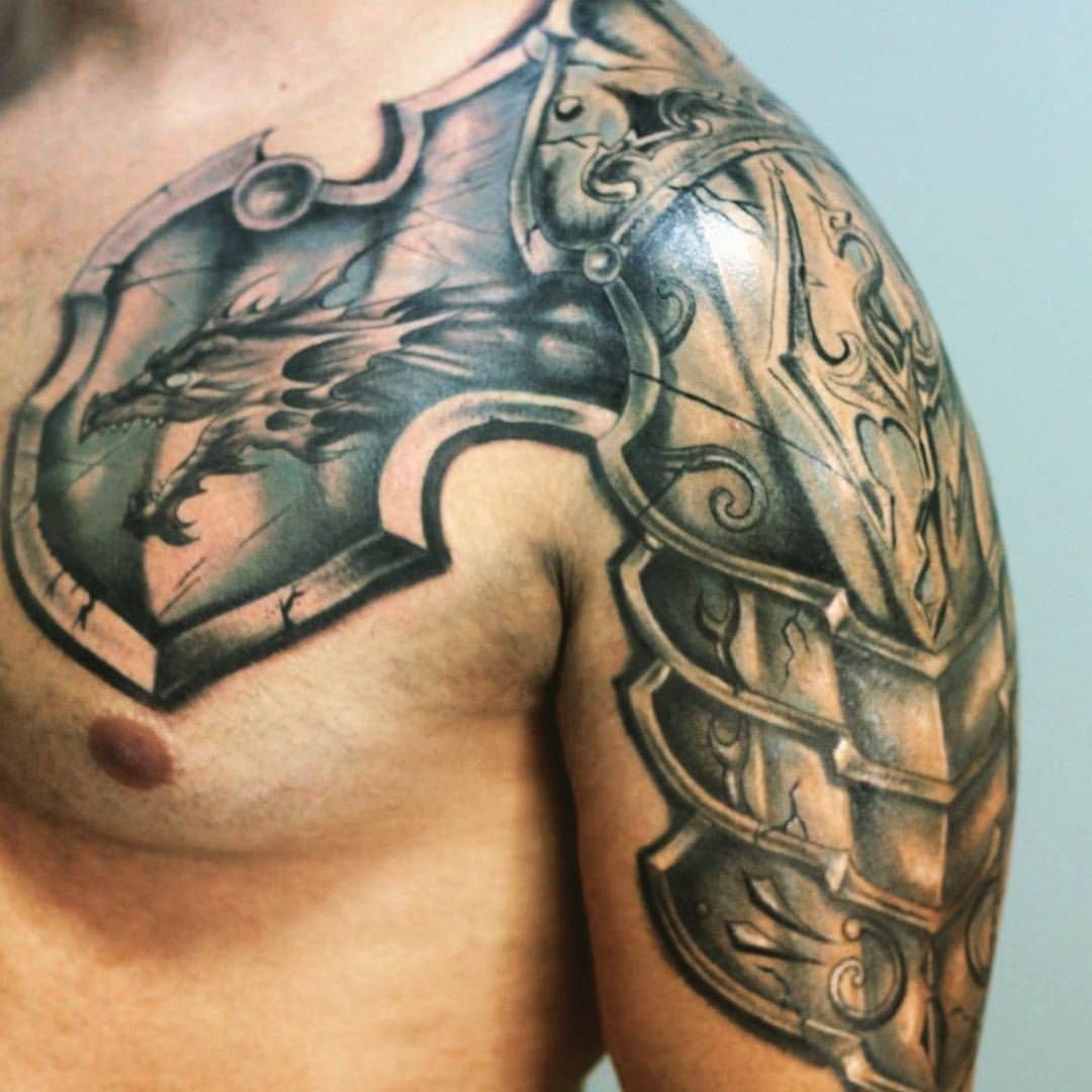 татуировки для мужчин плечо и грудь фото 91