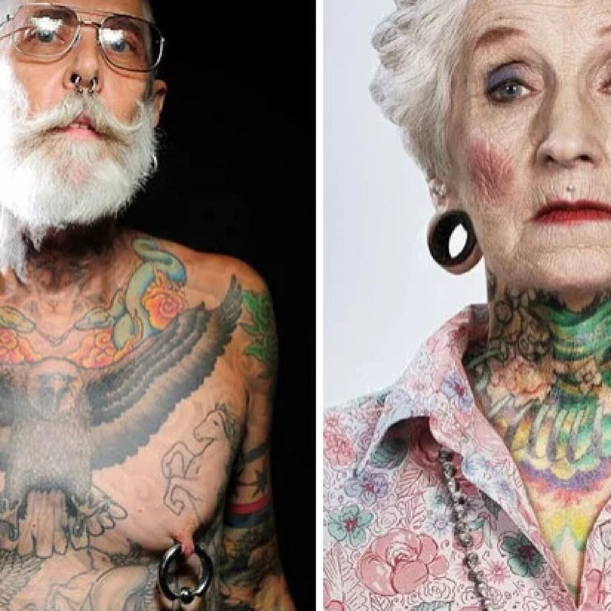 Крутые бабушки с татуировками