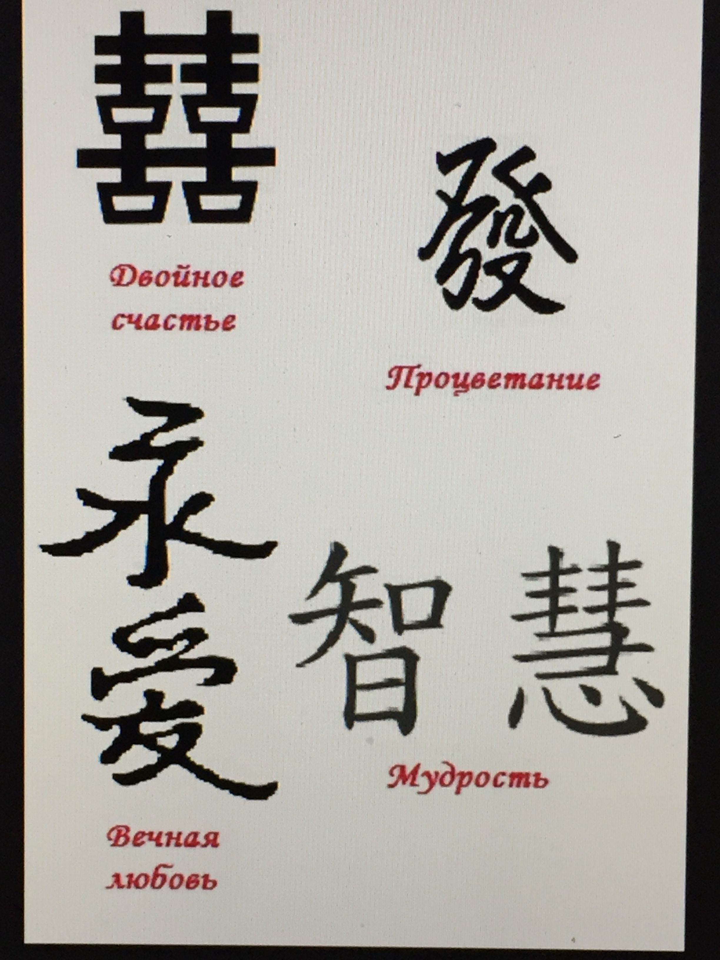 Китайский иероглиф любовь и счастье богатство