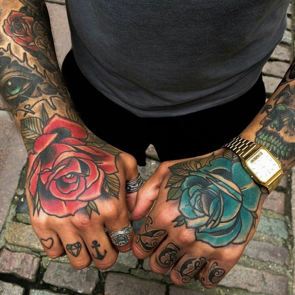 Татуировки на кисти мужские