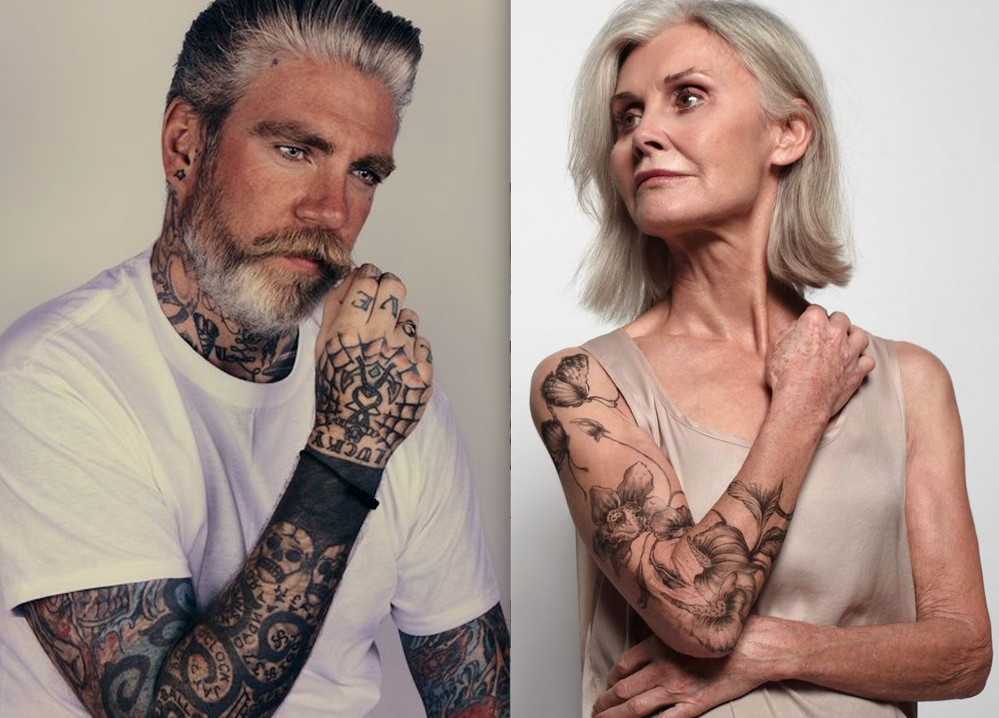 Горячая бабушка в татуировках восхищает откровенными фото