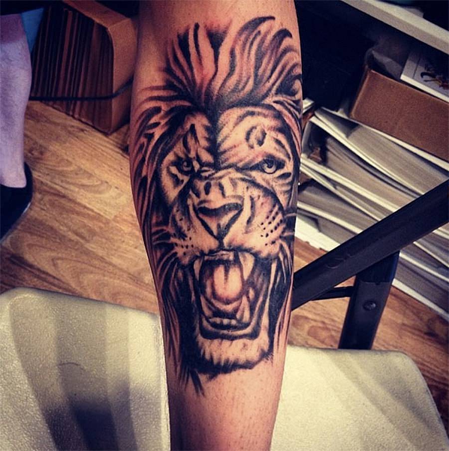 Татуировки Льва для мужчин на руке