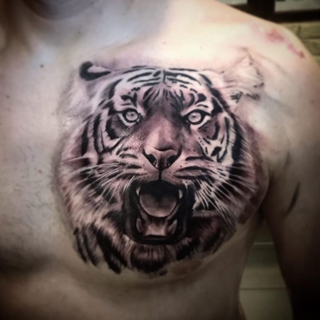 Татуировка тигр средневековый
