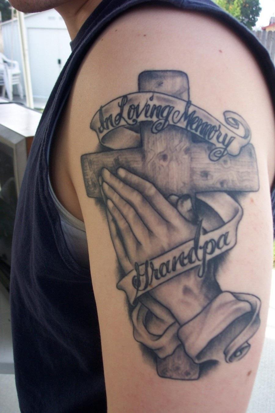Татуировки для мужчин на руке Спаси и сохрани