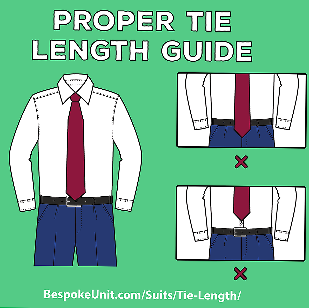 Какой длины должен быть галстук