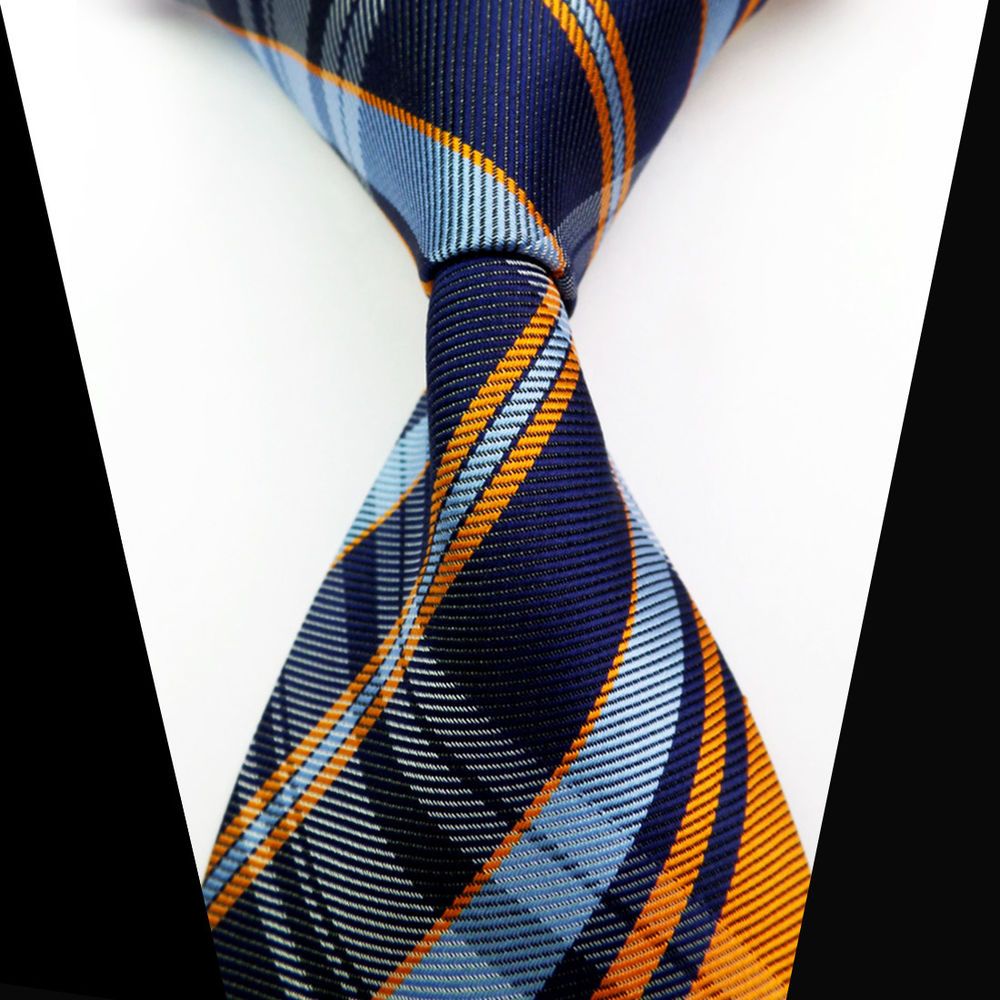 Оранжевый шёлковый галстук