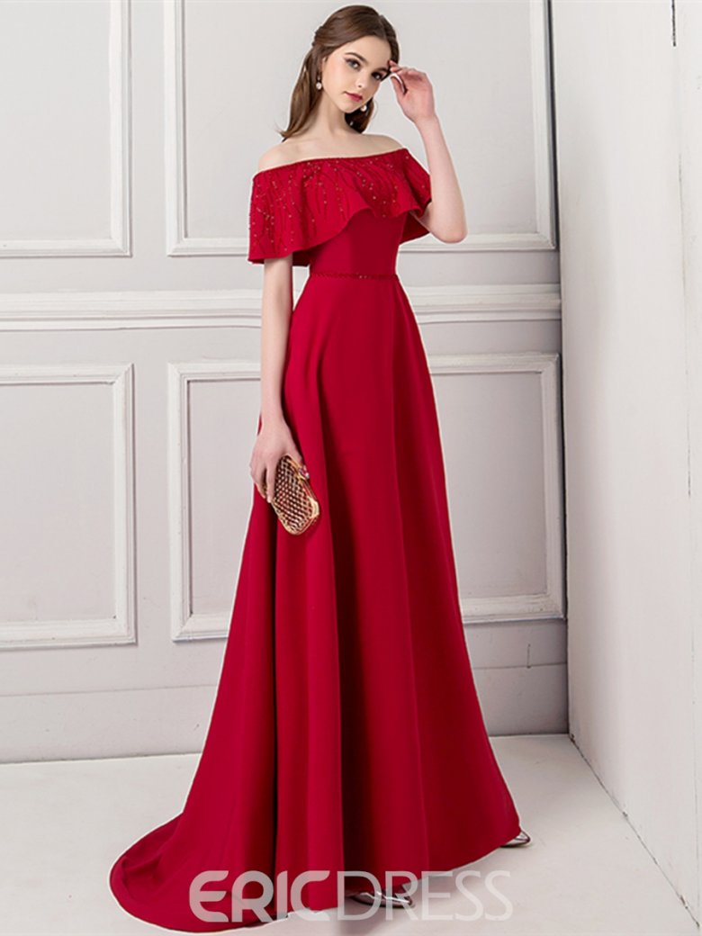 Красное платье вечернее длинное