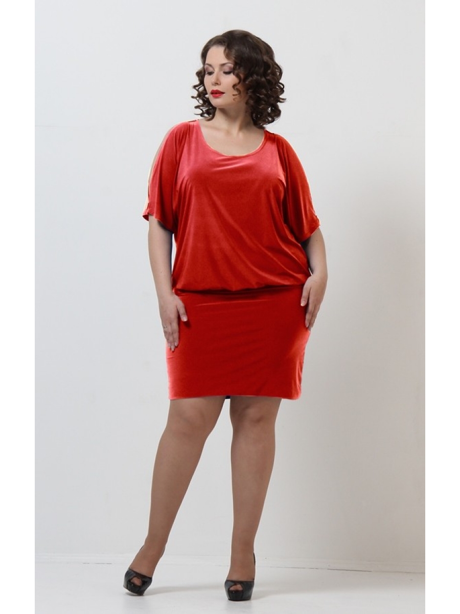 Красное платье для полных женщин