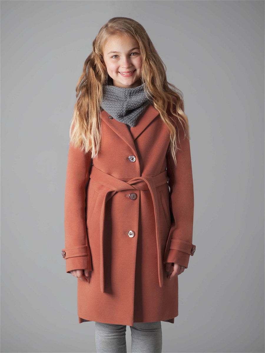 Драповое пальто для девочки