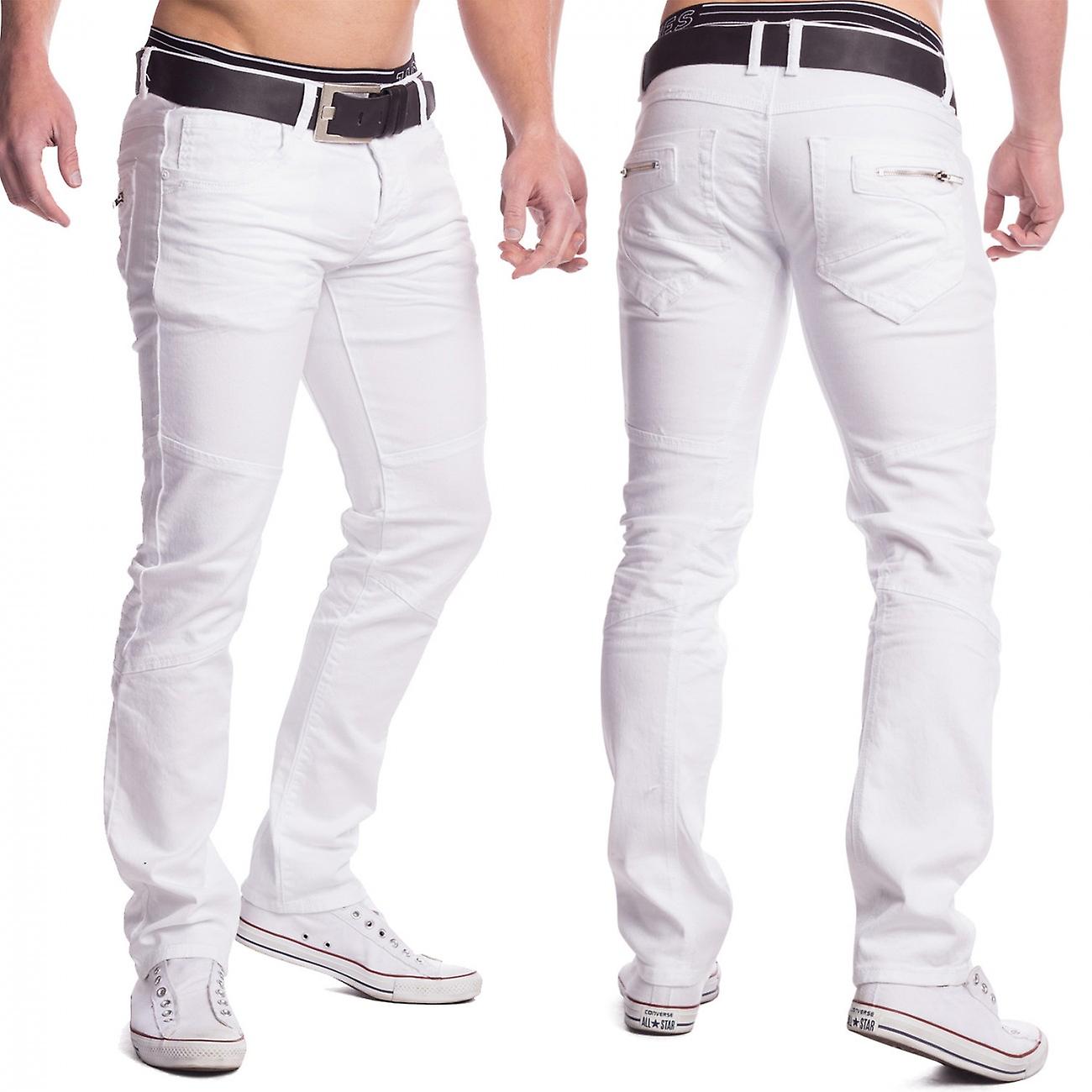 Белый джинс брюки мужские