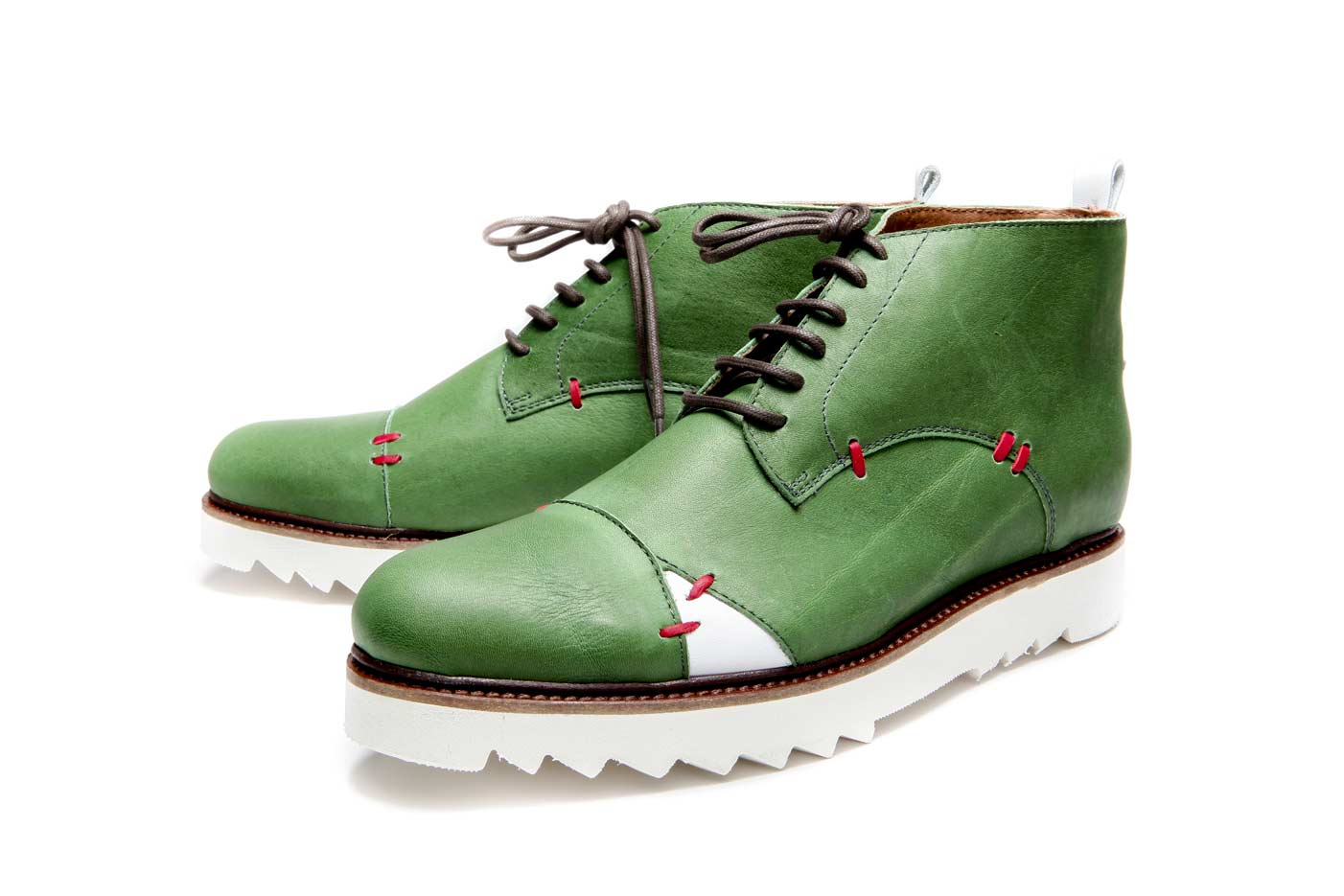 Спринг ботинки зеленые