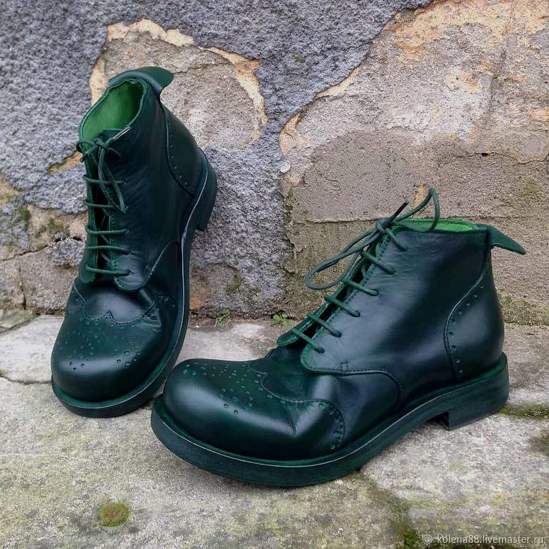 Chester темно зеленые ботинки