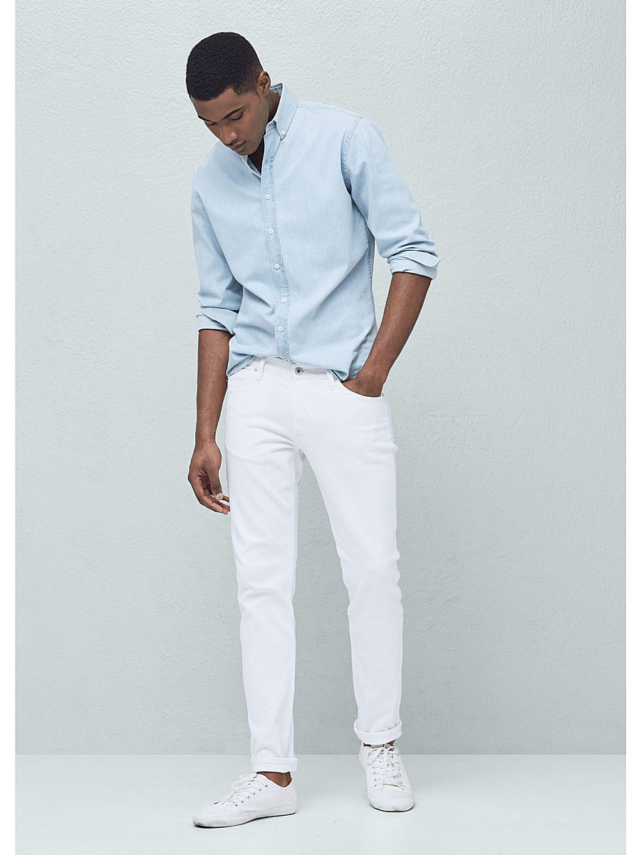 Белые джинсы мужские