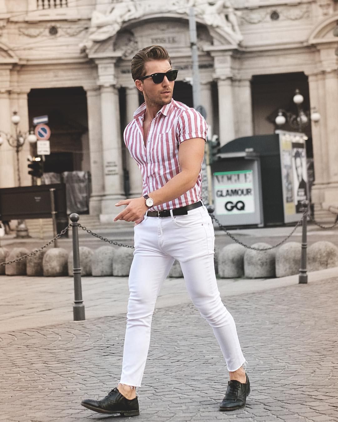 Белые брюки мужские