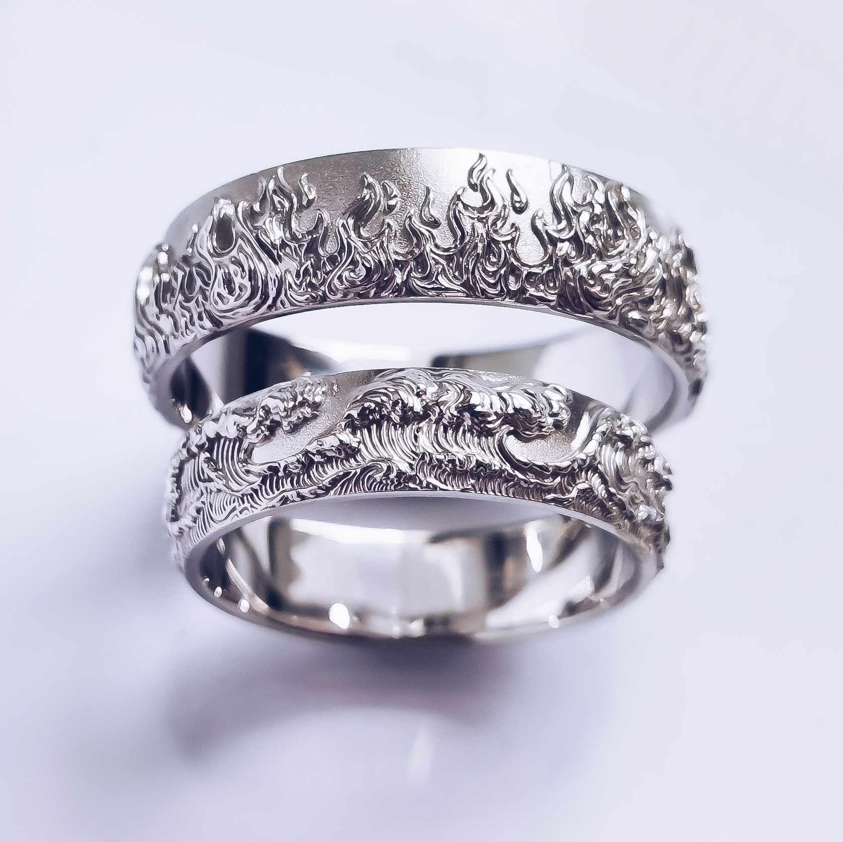 Парные кольца 2022 серебро