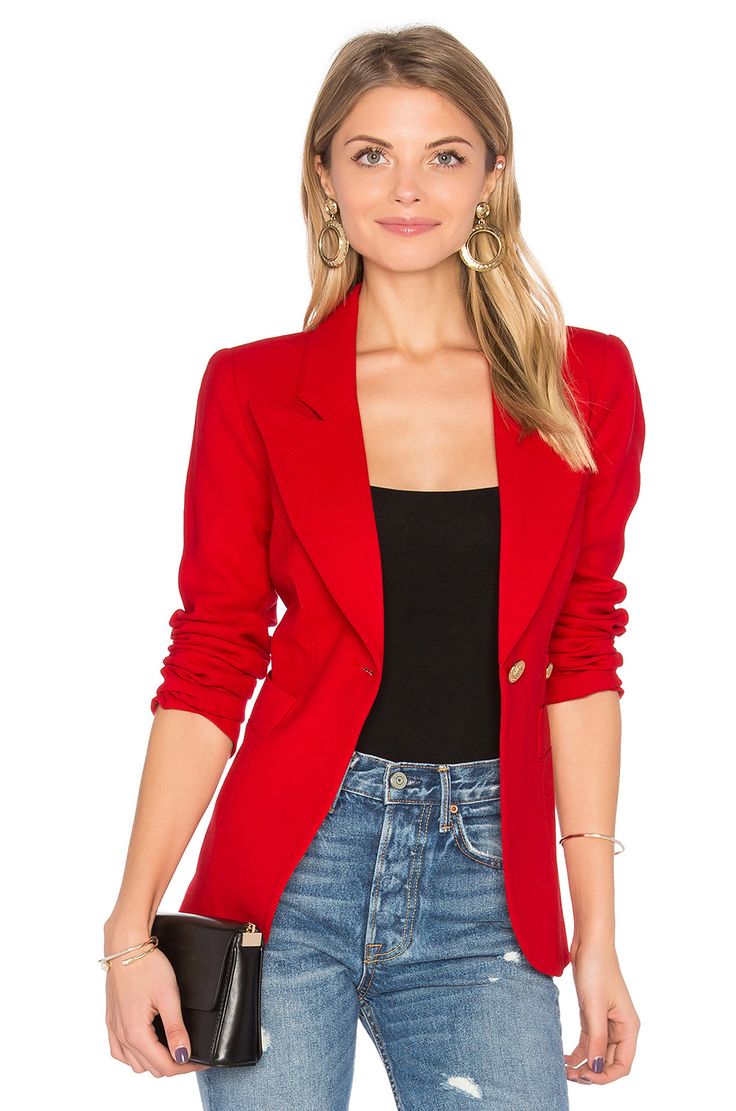 Красный пиджак женский