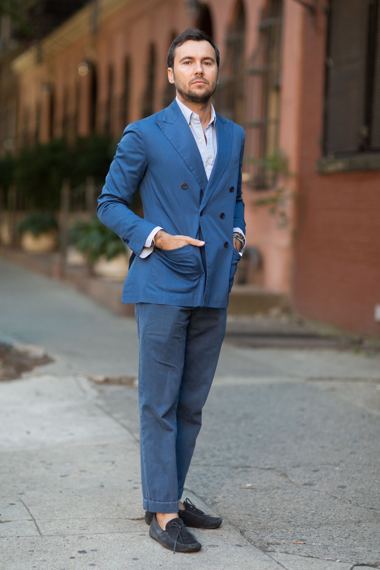Голубой пиджак мужской