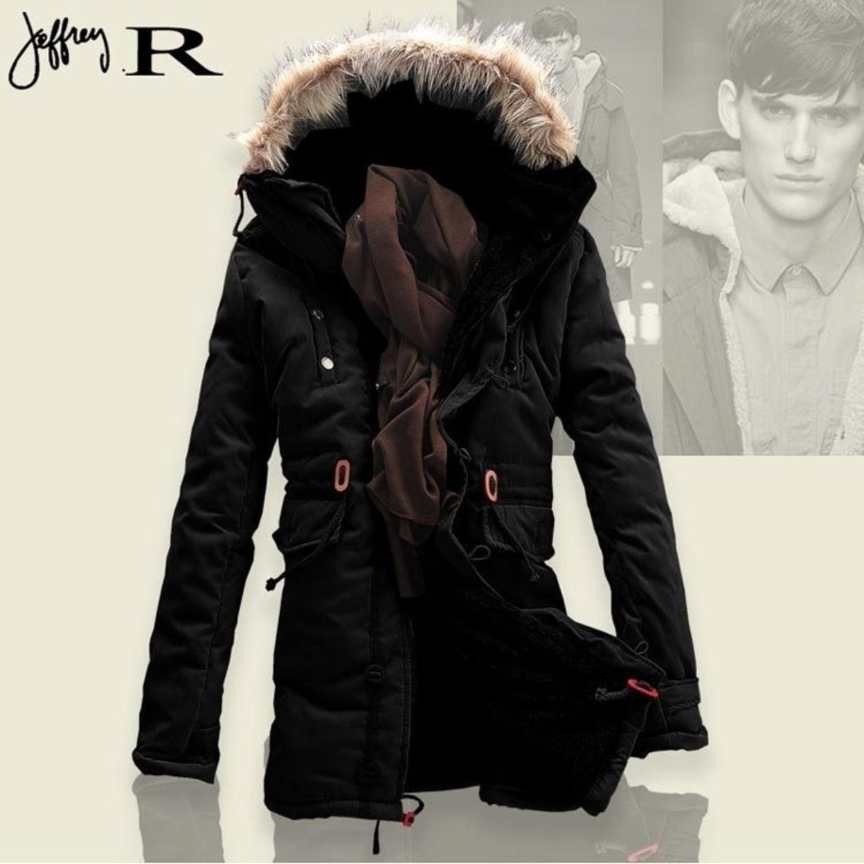 Zarina Outwear длинная черная зимняя куртка