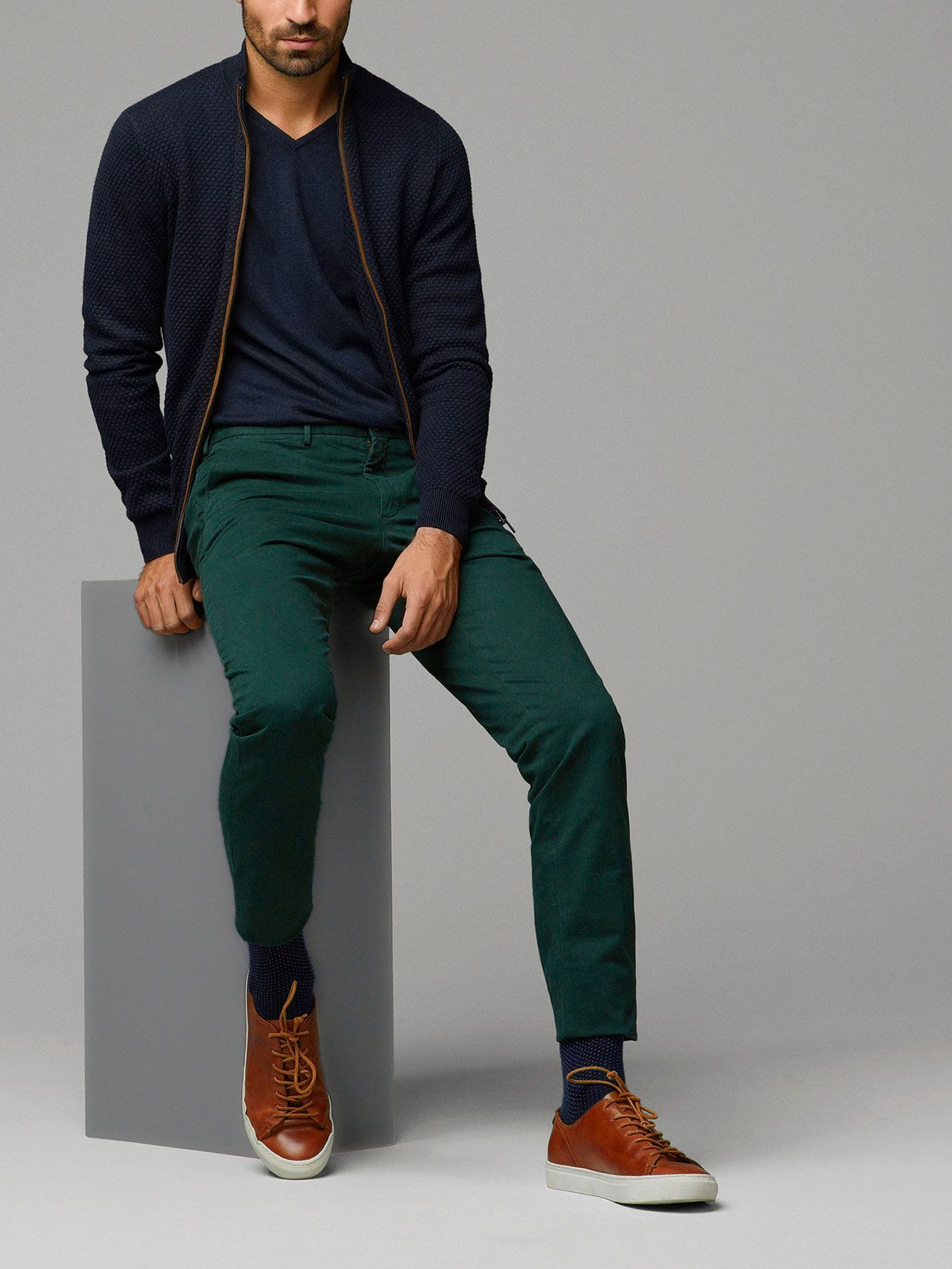 Массимо дутти брюки мужские зеленые