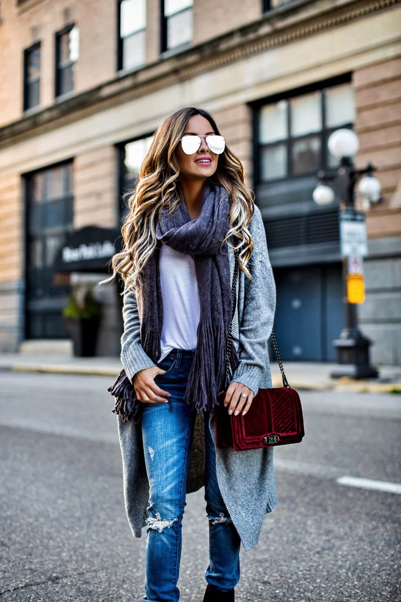 Street Style outfit кардиган