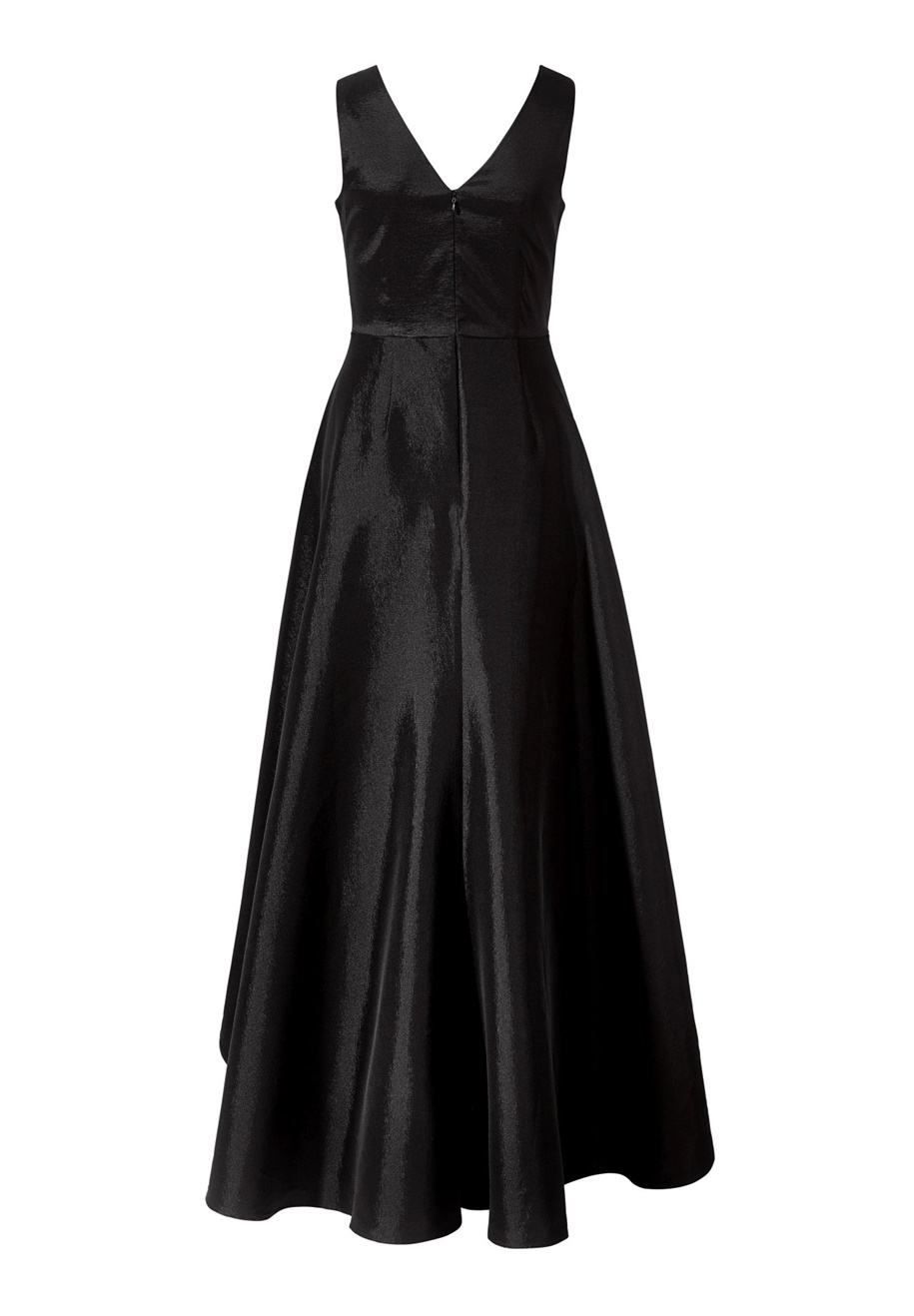 Черное платье из тафты