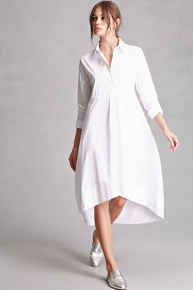 Белое платье рубашка