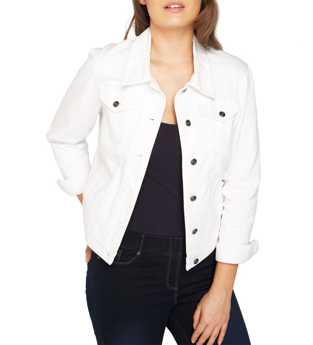 Zara White Denim Jacket Oversize