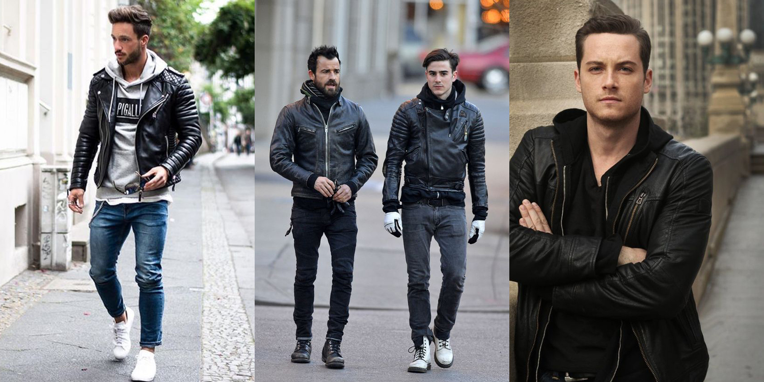 С чем носить кожаную куртку мужчине: 30 фото идей