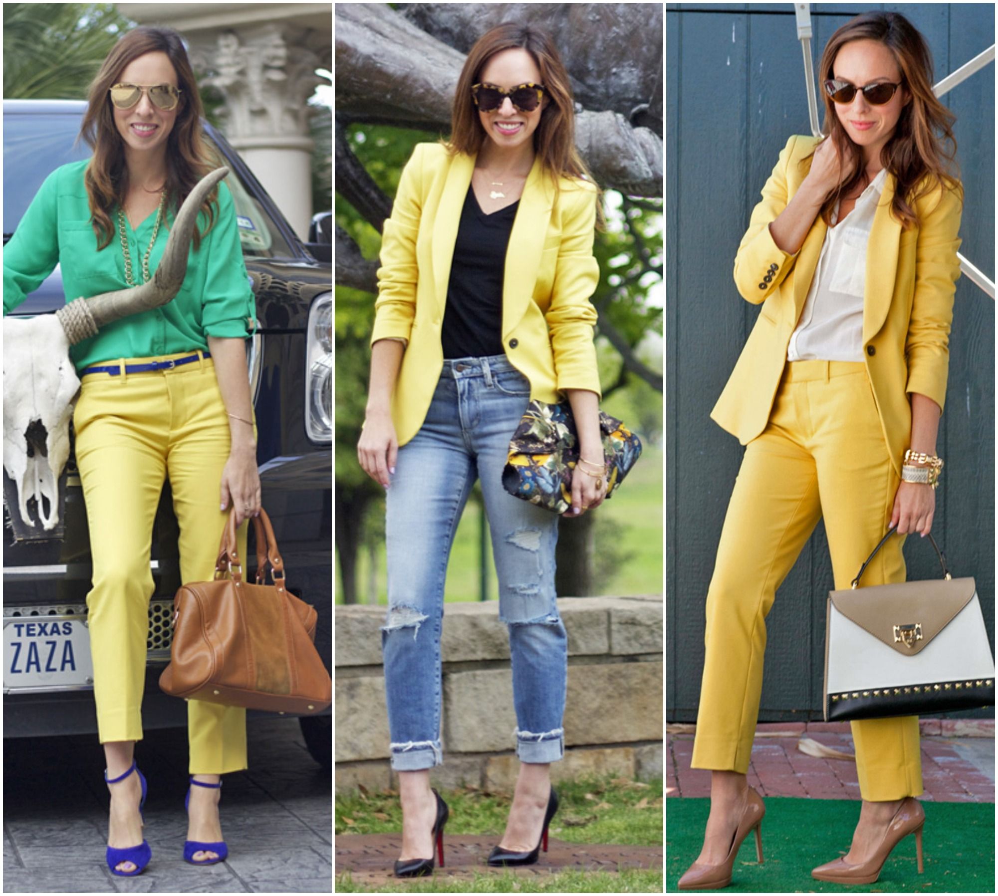 Желтые джинсы сочетание