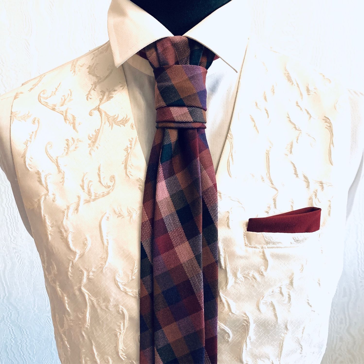 Мужской галстук пластрон аскот