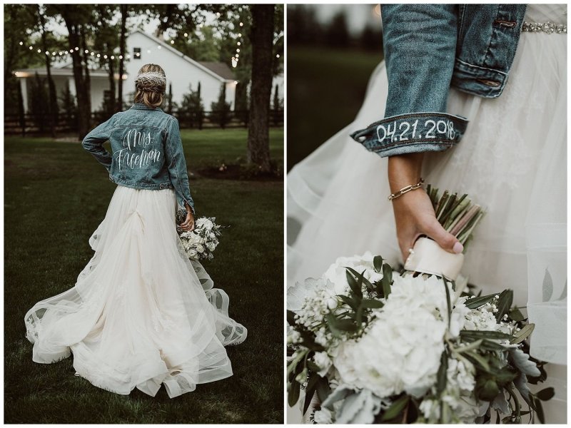 Свадебное платье с джинсовым корсетом