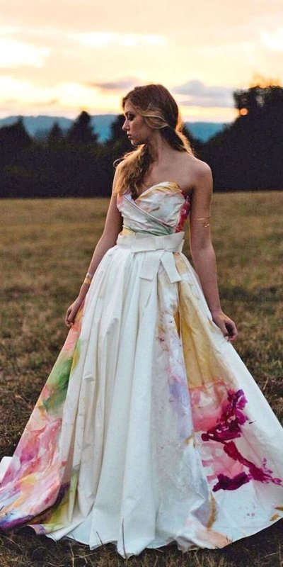 Скромные разноцветные Свадебные платья