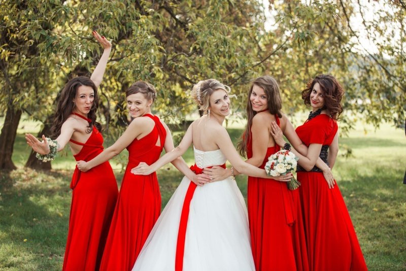 Платье подружки невесты пудрового цвета