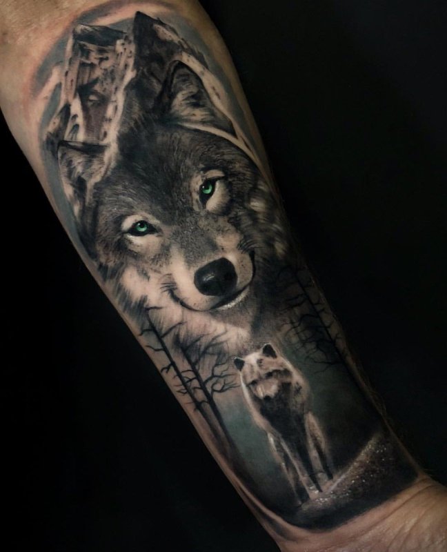 Красивые Мужские Тату Волка: 50 Фото | TattooAssist
