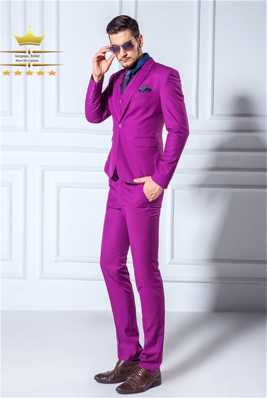Мужской фиолетовый костюм (77 фото)