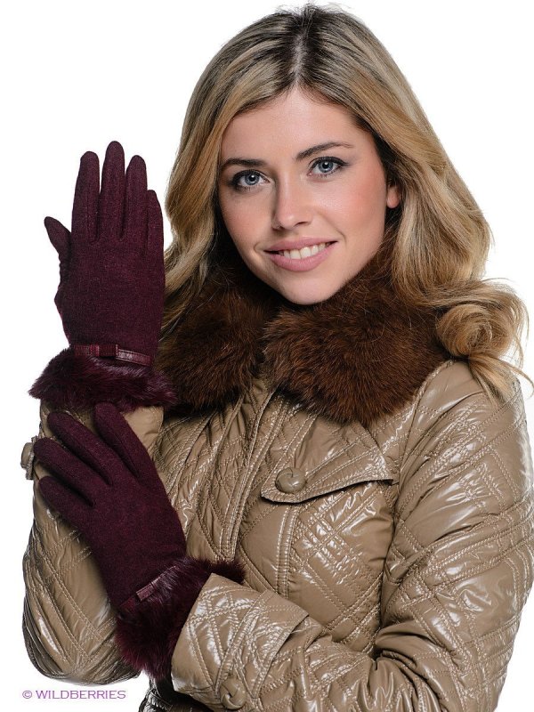 Перчатки зимние женские