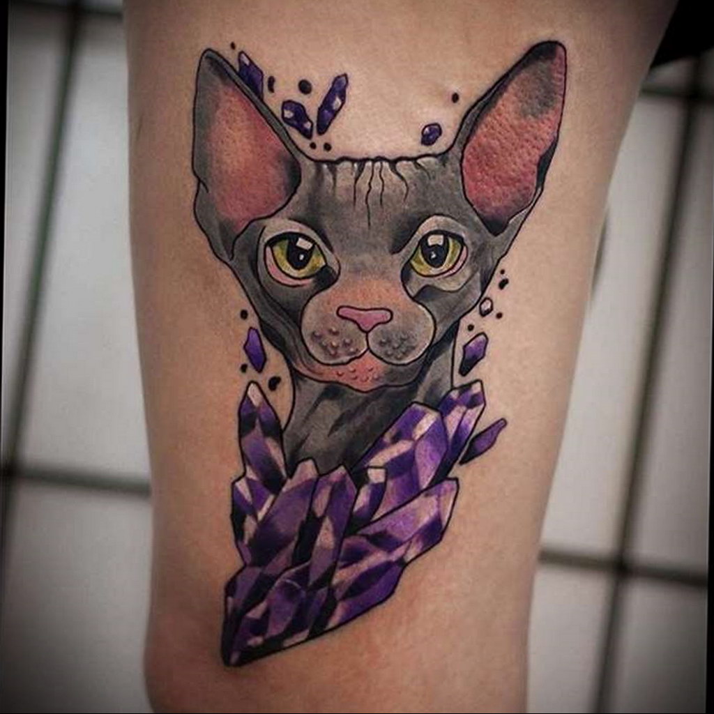 Cat Tattoo neotraditional сфинкс