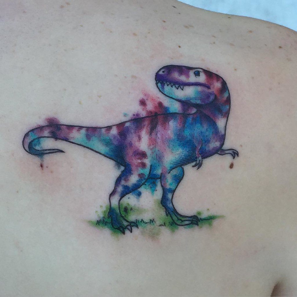 Татуировка динозавр
