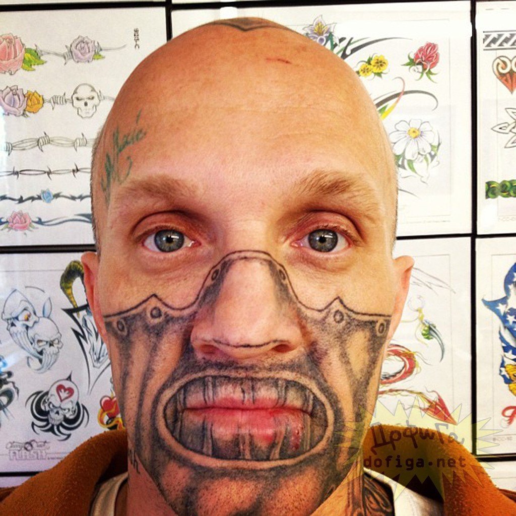 татуировки лица людей