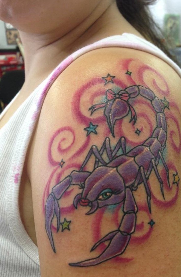 Татуировка Скорпион женская