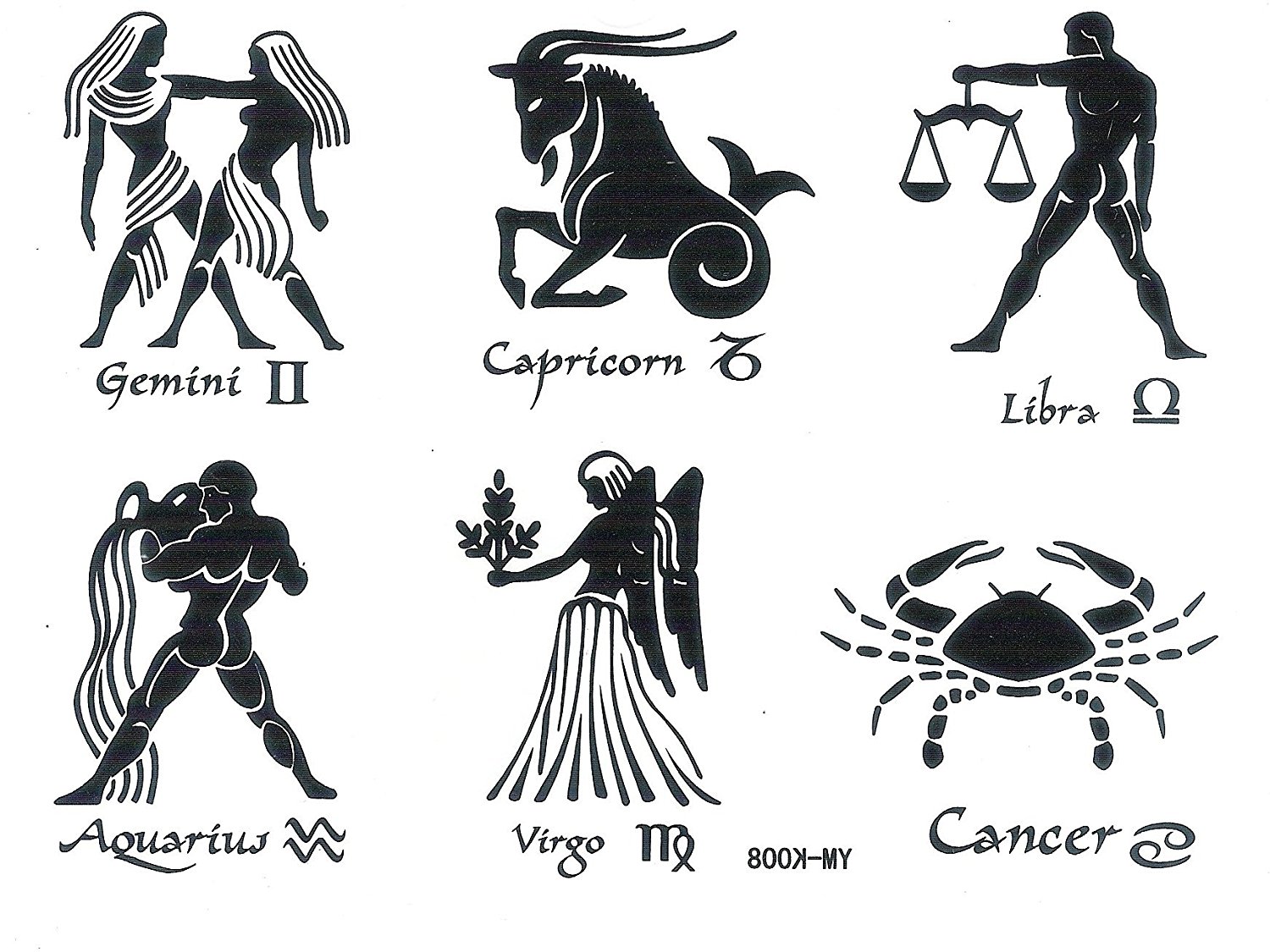 Эскиз тату в тематике знаков зодиака