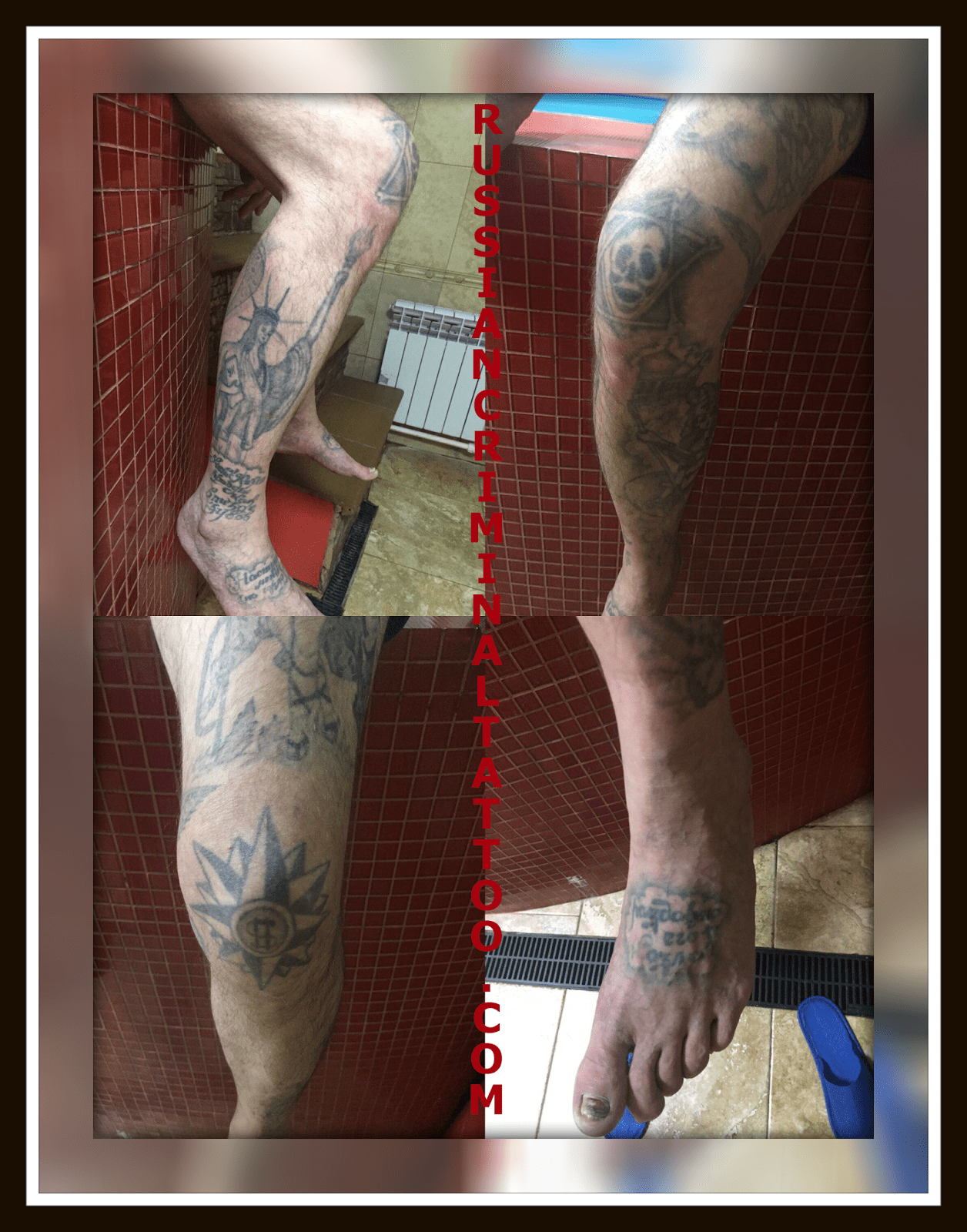 Зоновские Татуировки на ногах