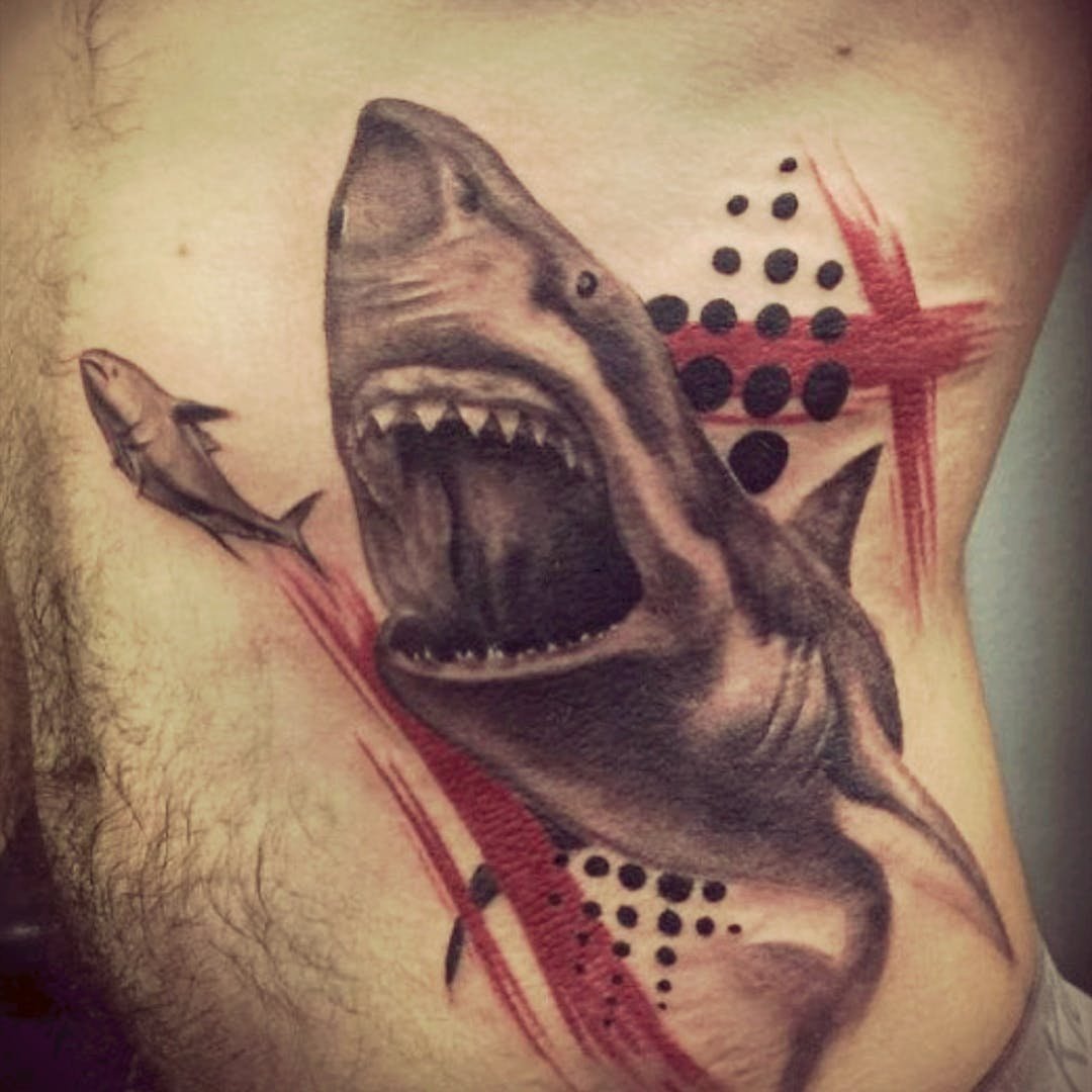 Bull shark tattoo