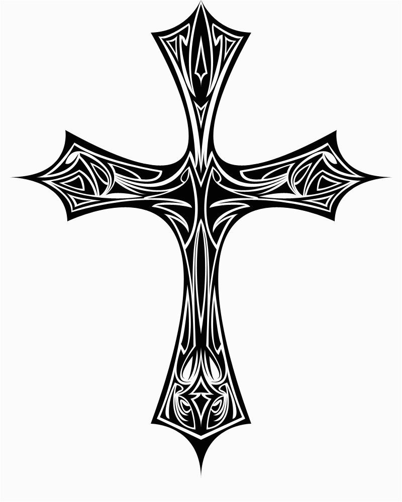 Восьмиконечный православный крест тату